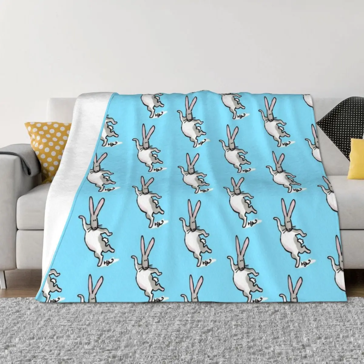 

Bunny Bunny Bunny Throw Blanket valentine gift ideas Soft Big Furry Blankets