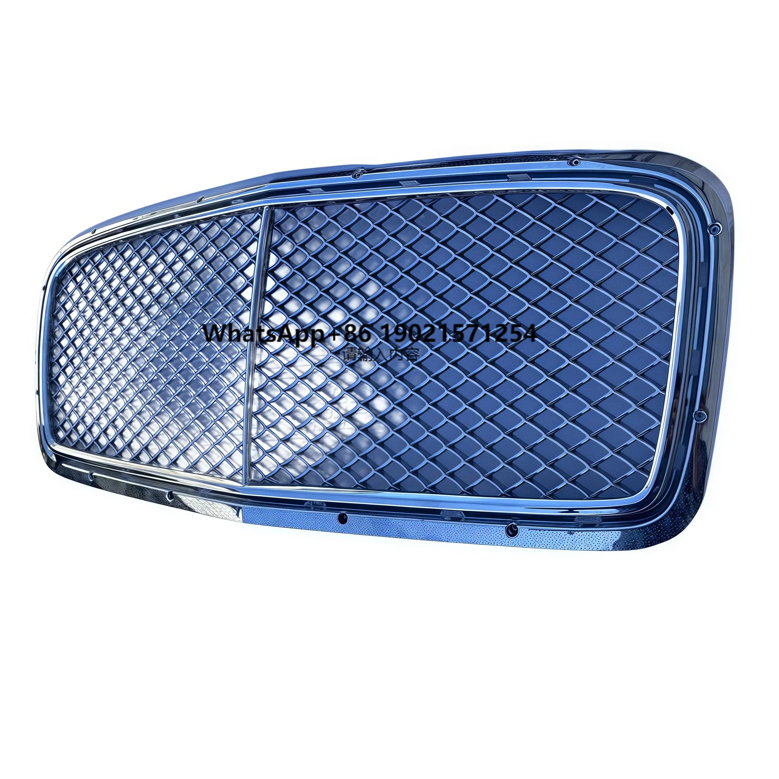 

for Bentley Continental GT/GTC 2010-2019 Front Bumper Radiator Chrome Grill Trim Replacement Black Plastic New