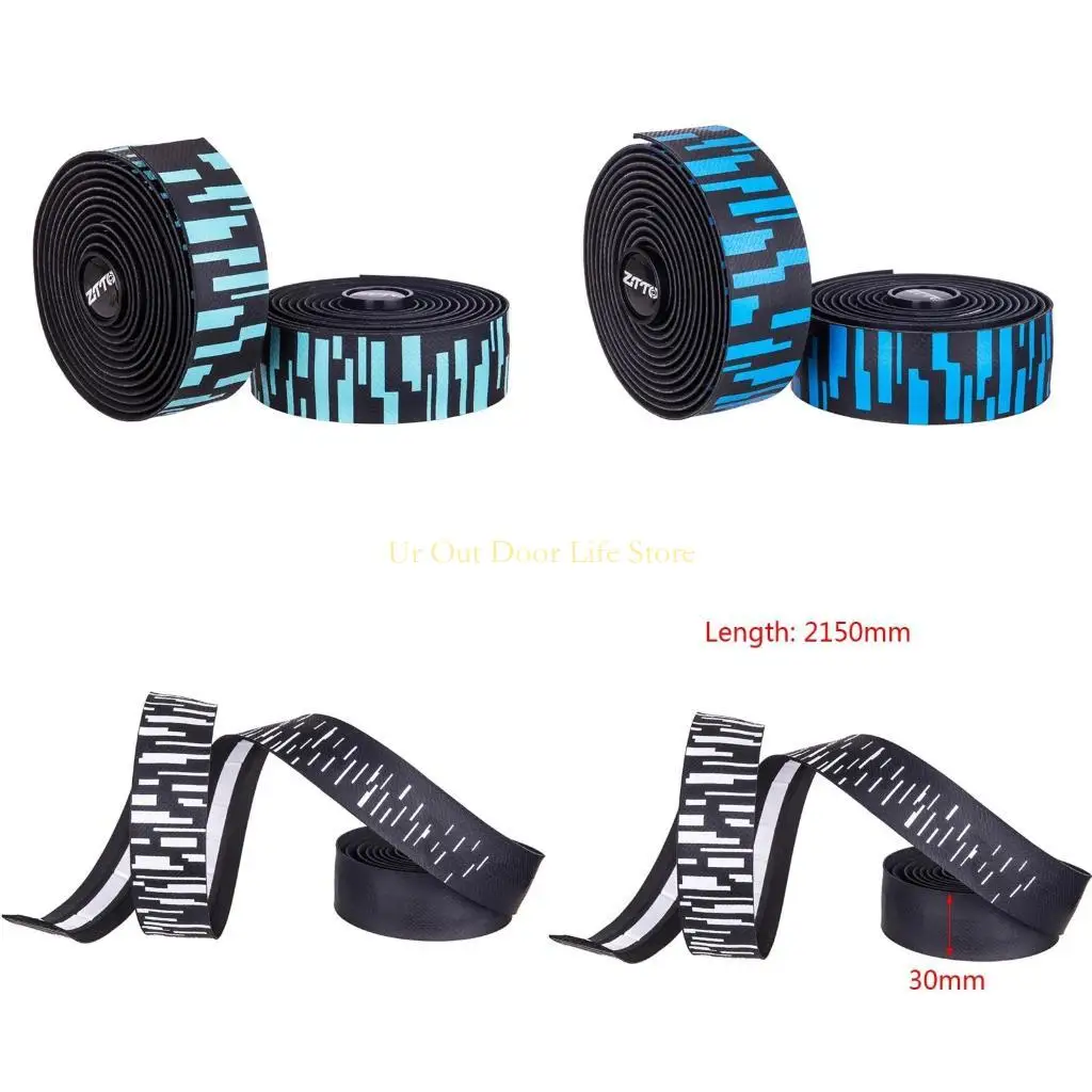 

77UF Wearable Handlebar Tape Professional Belt Cycling Anti-Vibration Damping Wrap -Set of 2 ​Bicycle Handle Grips