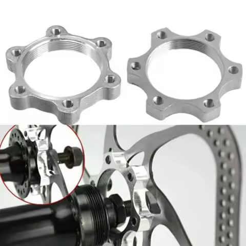 Bike Bicycle Threaded Hubs Disc Brake Rotor 6 Bolt Adapter 44mm Flange 2pcs Road Mountain Bicycle Accessories Brake Equipments