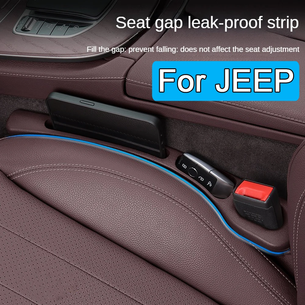 Car Seat Gap Filler Organizer Car Seat Gap Plug Strip Leak-proof For Jeep Renegade Grand Cherokee XJ Wrangler Jl Patriot Compass