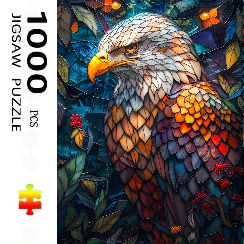 Puzzle for Stained Glass Creative Animals Jigsaw Puzzles for Challenging Family Activity Games Party Birthday Gift