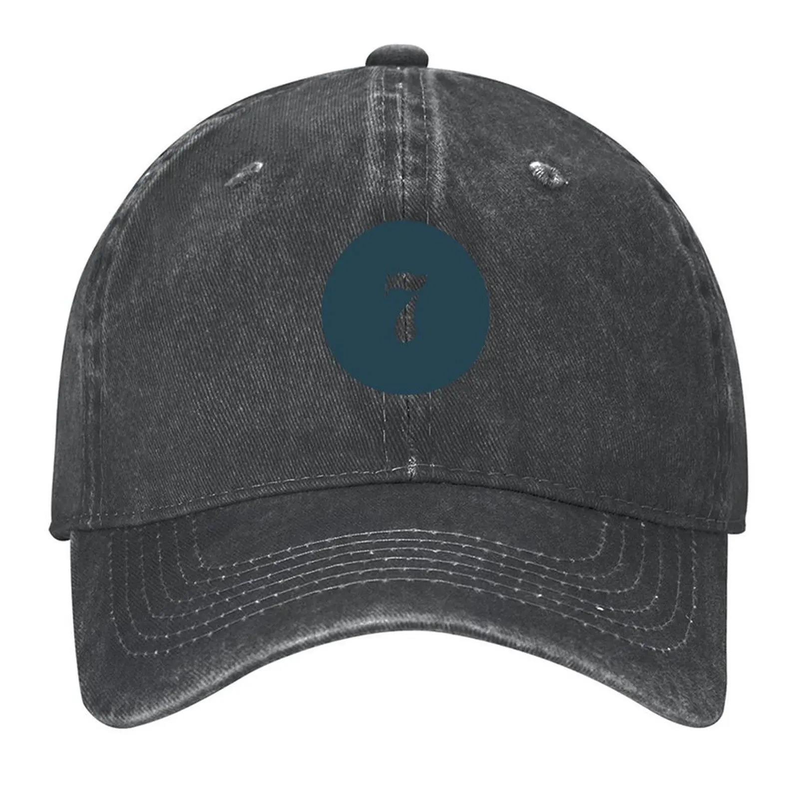 

Number Seven (7) in Blue Circle Baseball Cap Beach Bag Luxury Cap hard hat funny hat Women's 2025 Men's