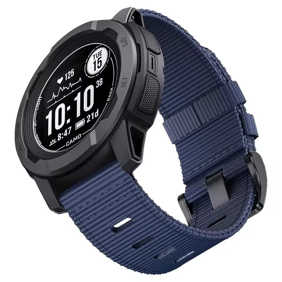 Nylon Watch Strap Band for Garmin Instinct/Instinct 2/Instinct 2X/Instinct 3 45mm 50mm, Instinct Solar, Tactical, Tide, Esports