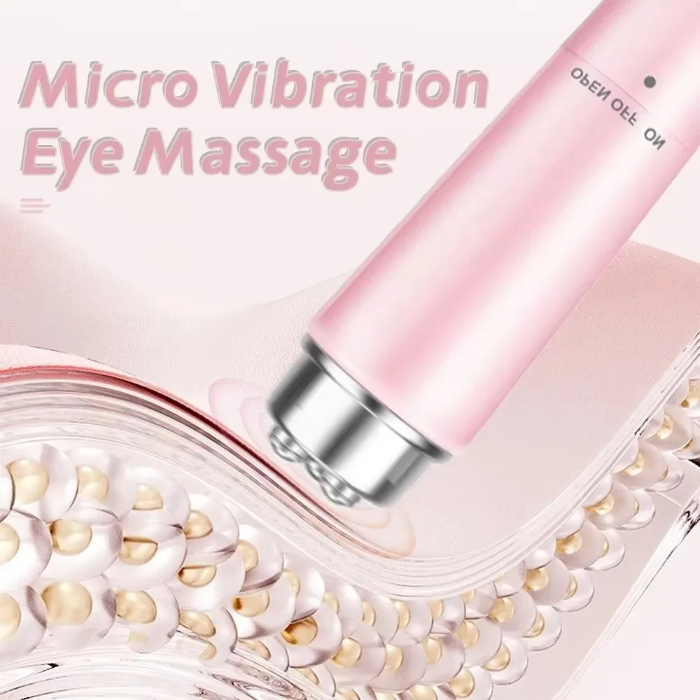Mini Massage Pen Portable 4 Head Electric Eye Massage Instrument Tools Relax Device Lift Face Vibration Stick Health Care White