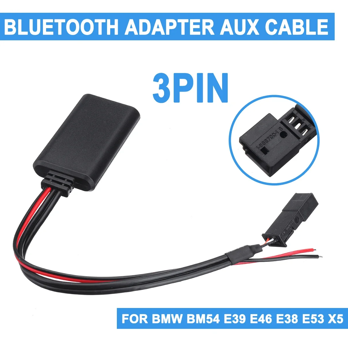 

Автомобильный модуль bluetooth для BMW BM54, E39, E46, E38, E53, X5, AUX-вход, аудио, радио адаптер, 3-контактные автомобильные аксессуары для электроники