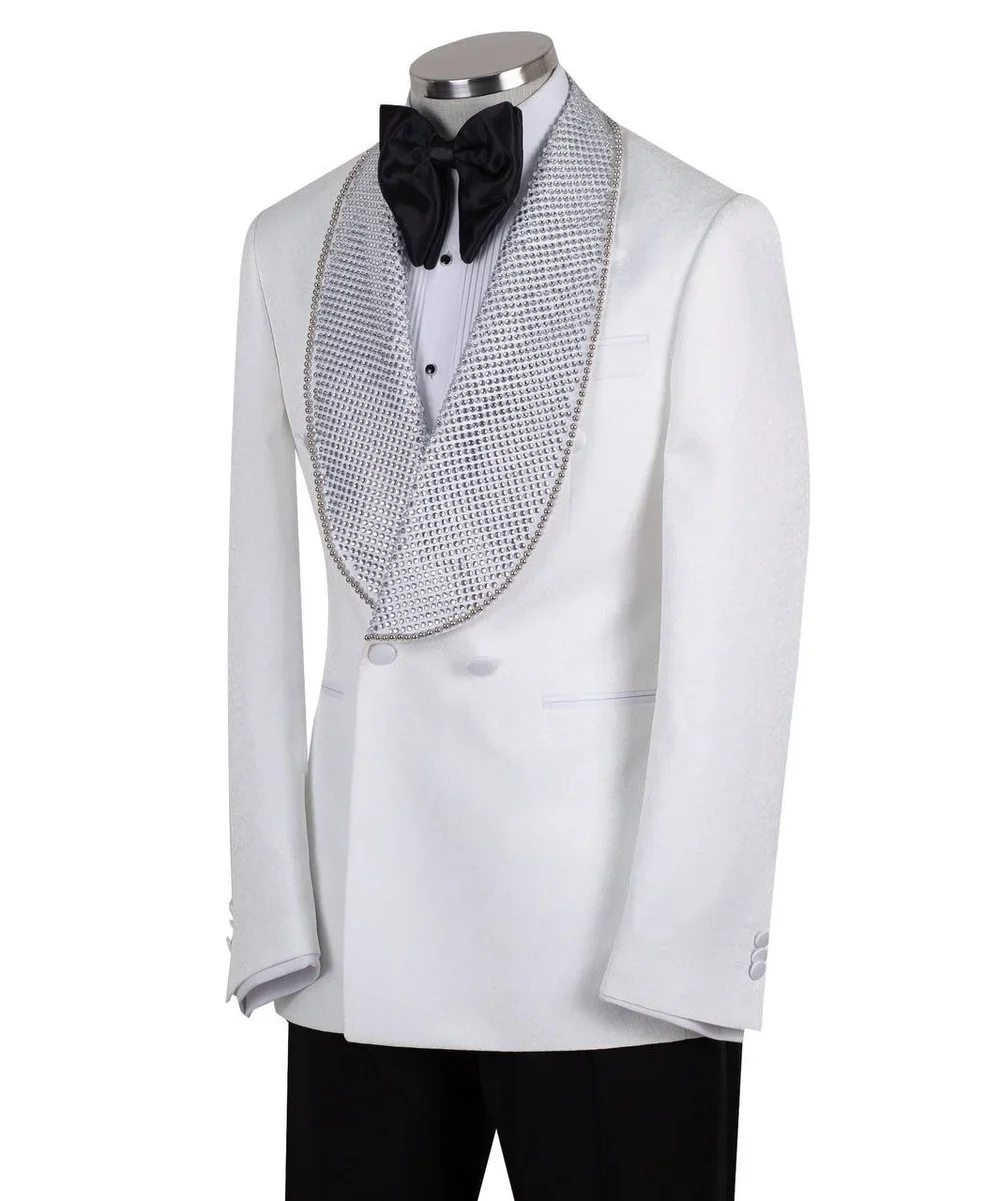 Exclusive Black Wedding Groom Suit, Jewelry Ornament Tuxedo, Men's Tuxedo Set, Party For Men, Prom Men Suit