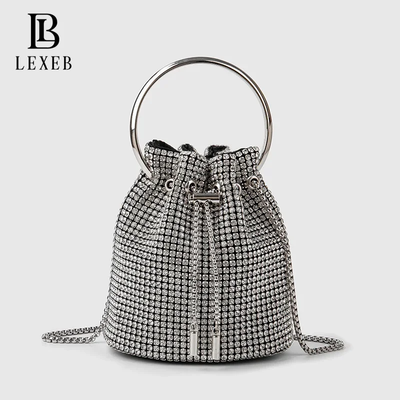 

New style trend diamond-set ladies bucket bag Stylish beautiful noble handbag Popular designer light luxury diamond dinner bag