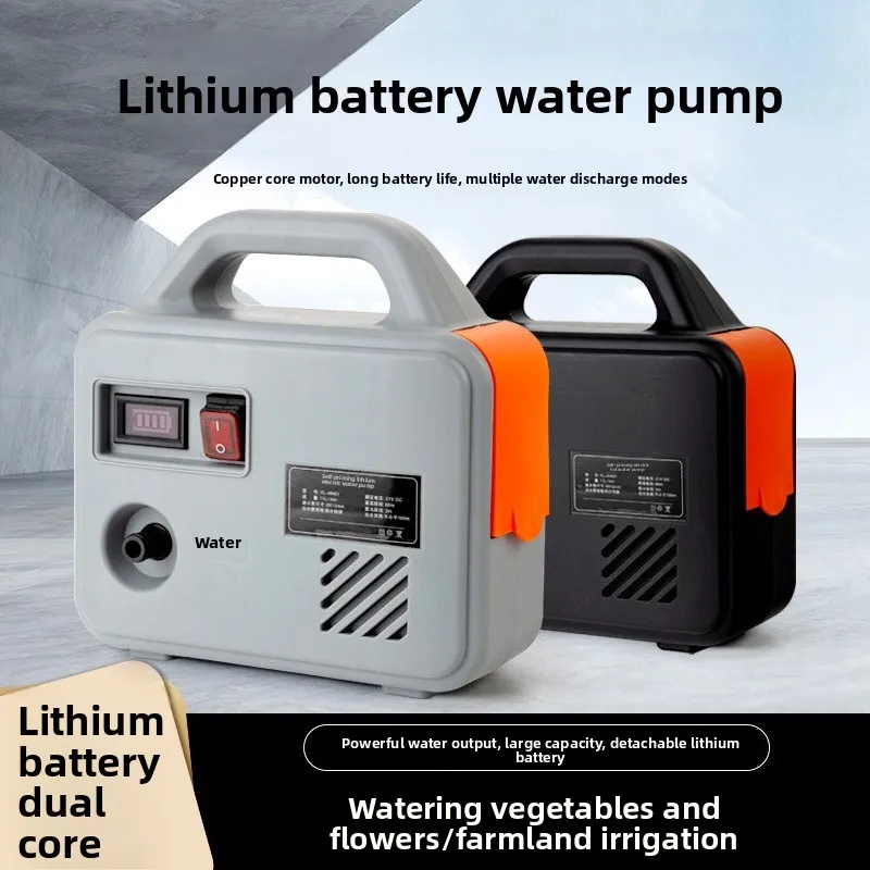 Outdoor Cordless Watering Pump, Rechargeable Portable Water Transfer Pump, Farm Vegetable Plot Irrigation Machine for Garden
