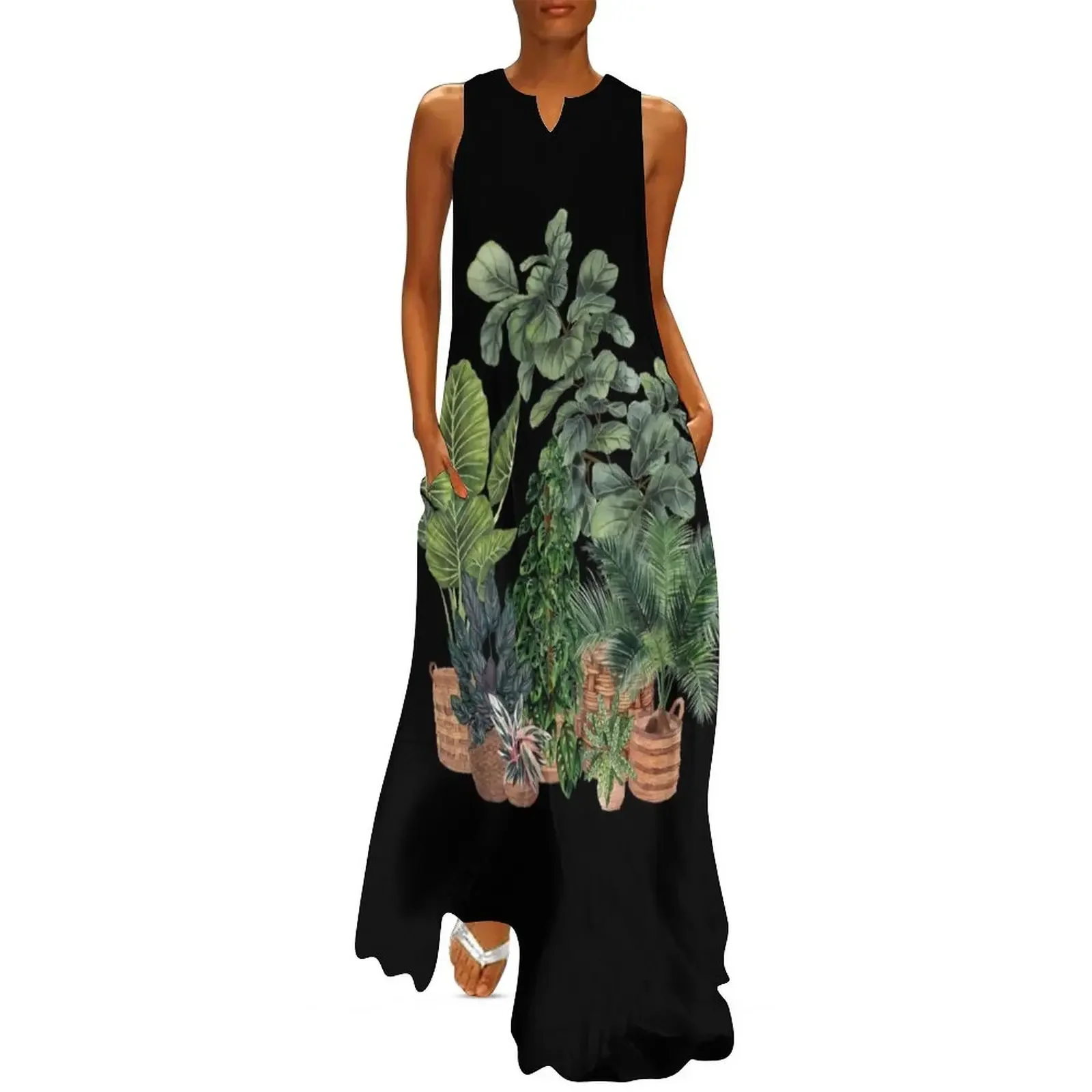 

House Plants Illustration 17 Long Dress summer dresses for women 2025 Dress