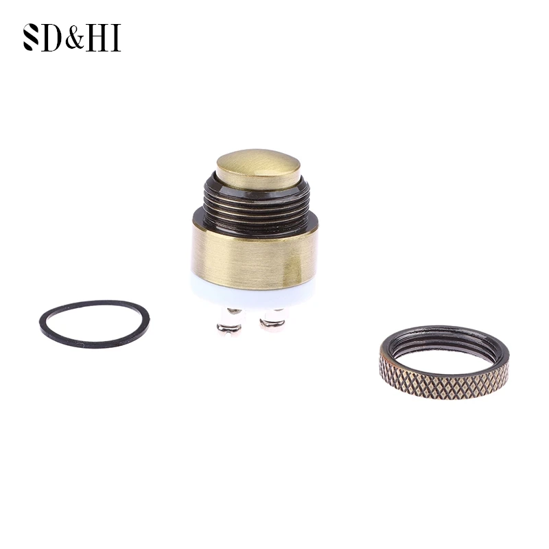 16mm High Dome Head Brass (Bronze-coloured) Doorbell Push Button Switch ( PM163-10,16MM ) Waterproof Reset Push Button Switch