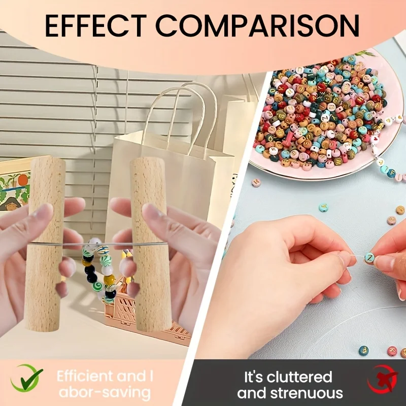 

2-piece set Wood Knot Grippers Tool Bead Knotting Tool For Silicone Beads Keychains Bracelets TighteningTool Jewelry MakingTool