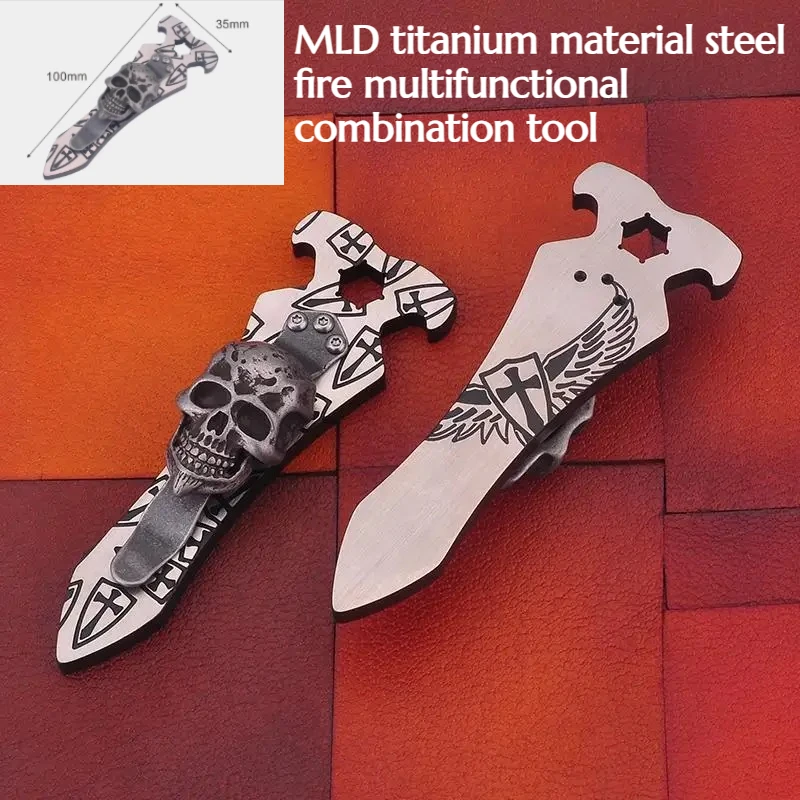 Titanium Material Steel Multifunctional Combination Tool Screwdriver Bottle Opener Portable EDC Outdoor Emergency Tool