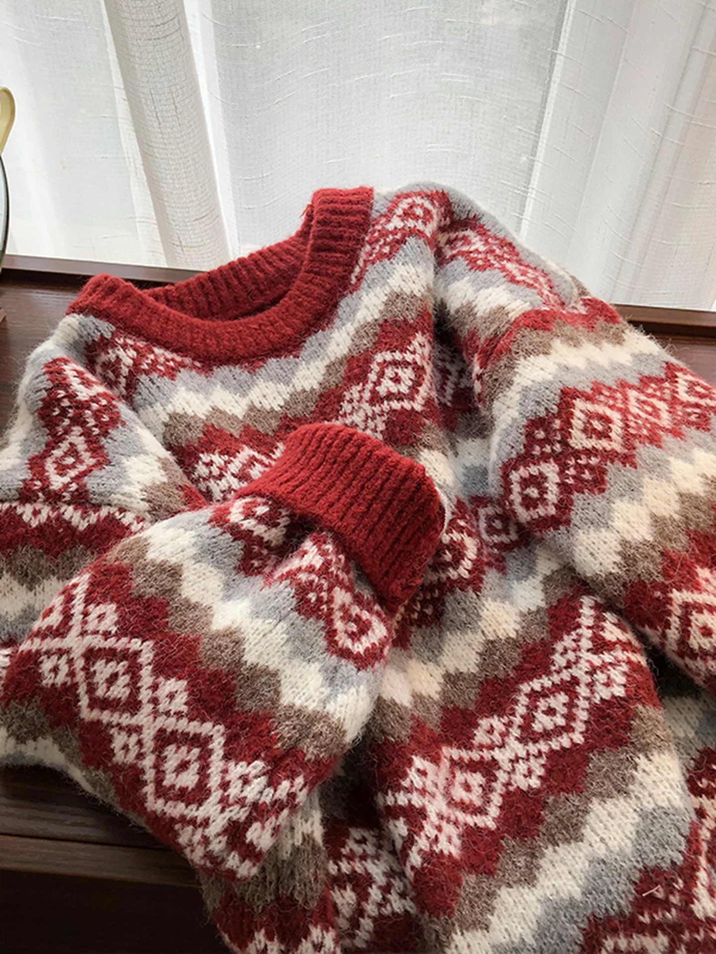 

Женский утепленный вязаный свитер в полоску с узором Fair Isle, в стиле ретро, для зимнего сезона, новинка, маленький размер, модный женский стиль