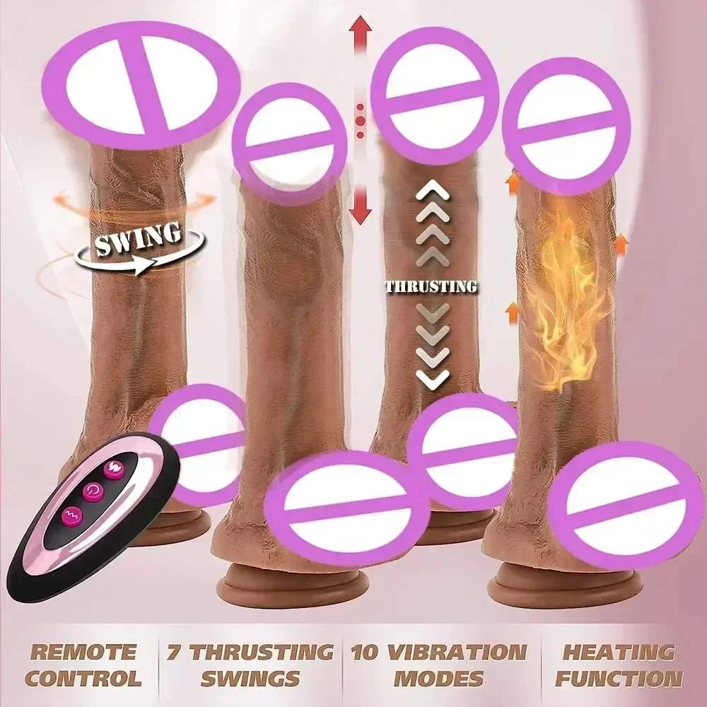 8.86 Inch Realistic Dildo Vibrators Adult Sex Toys for Women with Thrusting Swing Vibration G Spot Clitoral Anal Stimulation