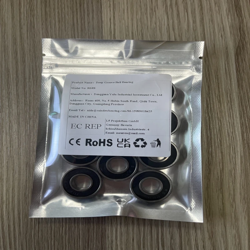 

10PCS R6RS 9.525X22.225X7.144 mm Inch Miniature Bearing ABEC-7 R6 2RS Ball Bearings R6RS