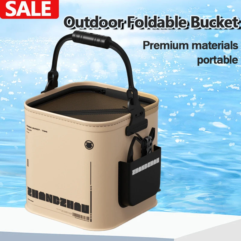 balde-de-pesca-dobravel-13l-8l-a-prova-d'agua-multifuncional-acampamento-ao-ar-livre-portatil-com-alca-ergonomica-acessorios-de-pesca