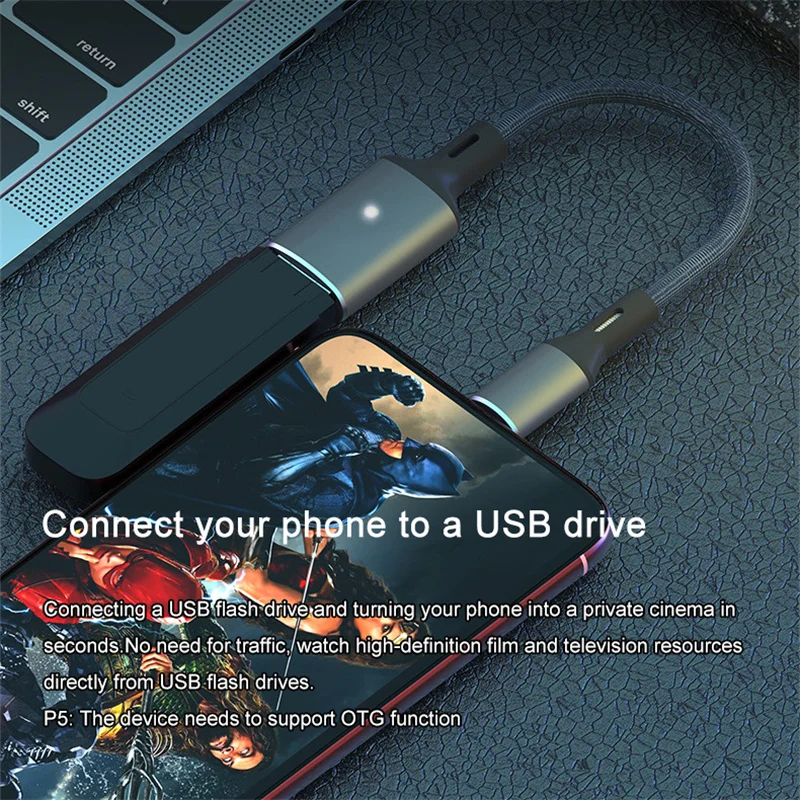 ﻿  USB 3.0 to Lightning OTG Adapter  iPad U Disk USB OTG Converter for iOS 13 Above