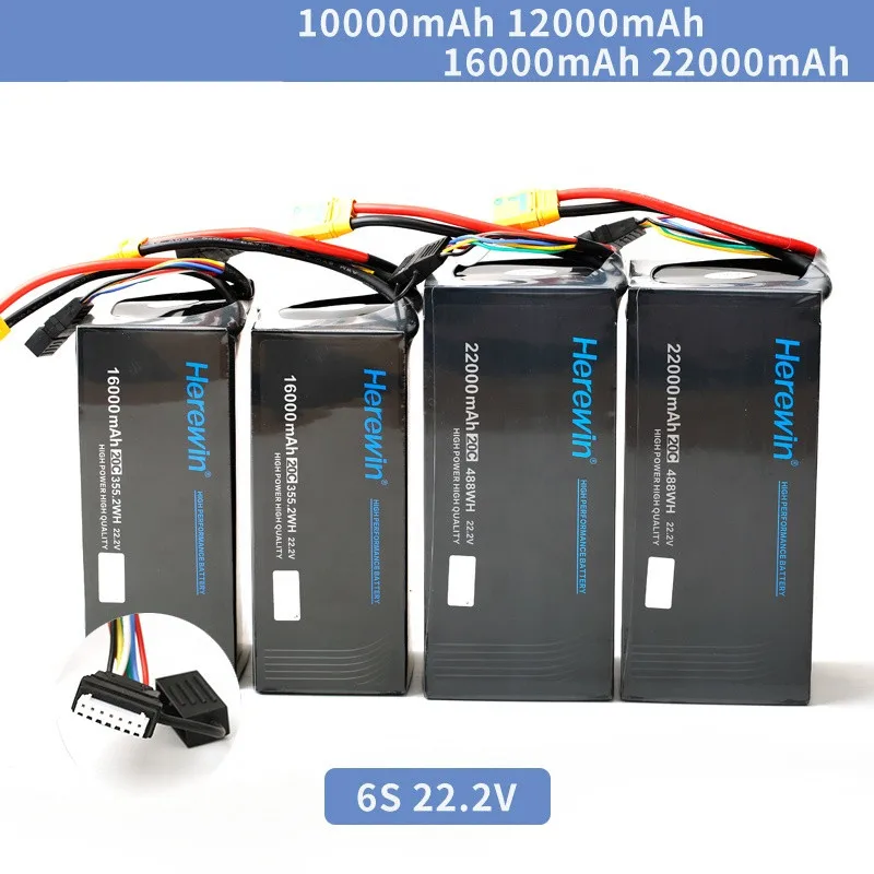 16000mAh 44.4V 20C do wielokrotnego ładowania lipo zestaw akumulatorów 12 serii bateria ogniwowa litowo-jonowych do dronów rolniczych quadcopter