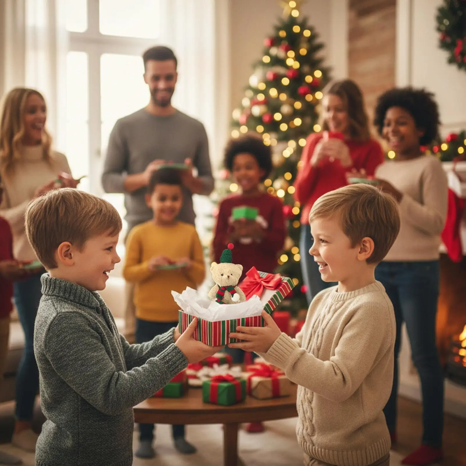 Taschenanhänger, weicher Bär, Schlüsselanhänger, Ornamente, Plüschpuppenanhänger mit Schal und Mütze für Kinder, Erwachsene, Jungen, Mädchen, Geburtstag, Abschlussfeier