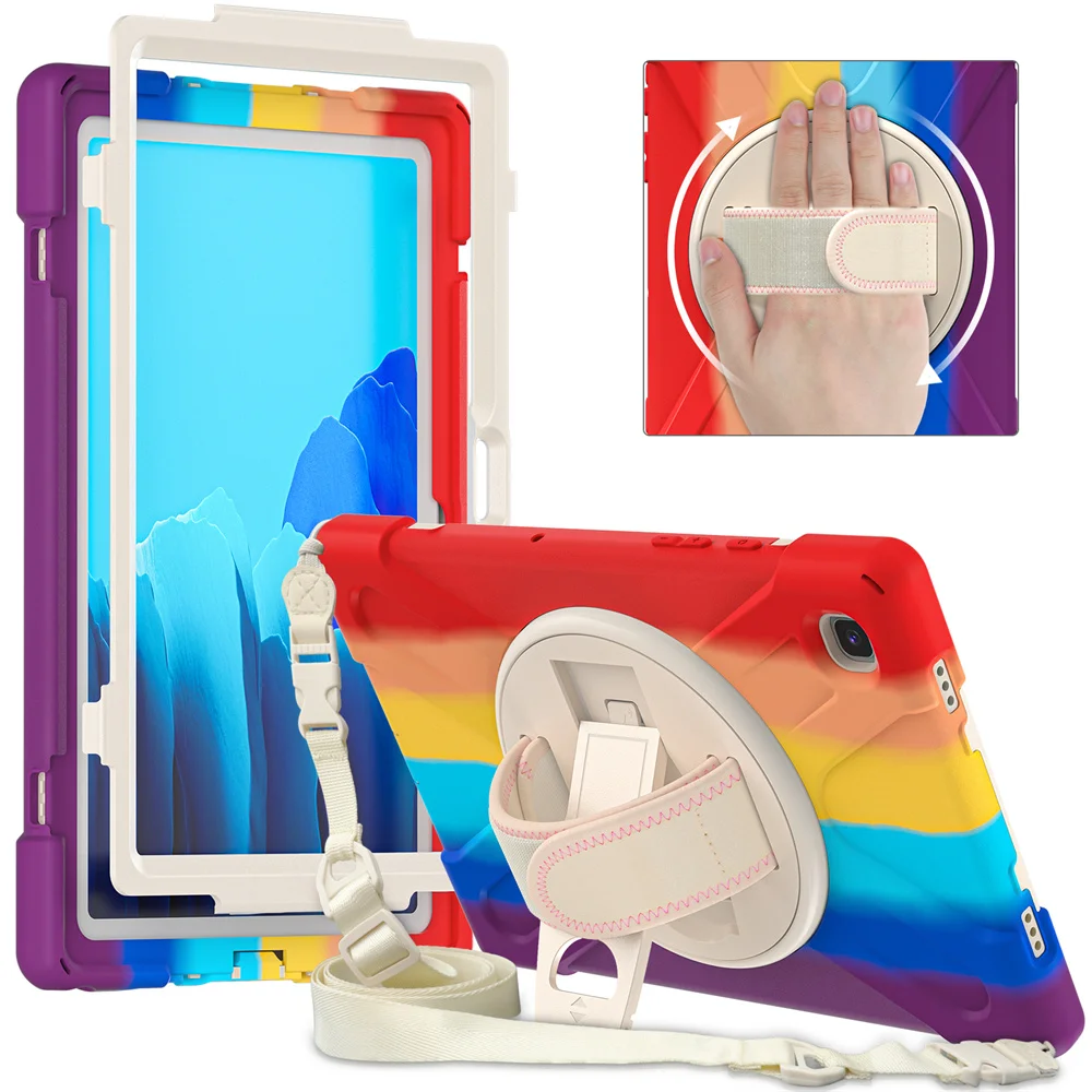 

Бронированный чехол для Samsung Galaxy Tab S7 S8 S9 S10 Ultra Plus FE Прочный противоударный защитный чехол для планшета с плечевым ремнем