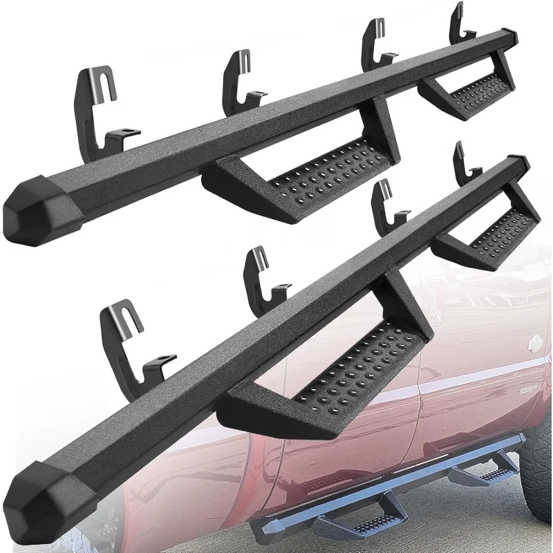 BINARY STAR Estribos compatibles con vehículo 2015-2025 Colorado/Gmc Canyon Crew Cab, Pasos laterales desplegables de 3,5 pulgadas