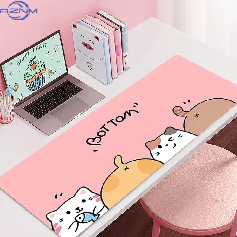 90x40 Mouse Pad Deskmat Cute Cartoon Cat Laptop Office Mousepad Desk Decor Extended Mouse Pad Pc Keyboard Mat Oversize Desk Pad