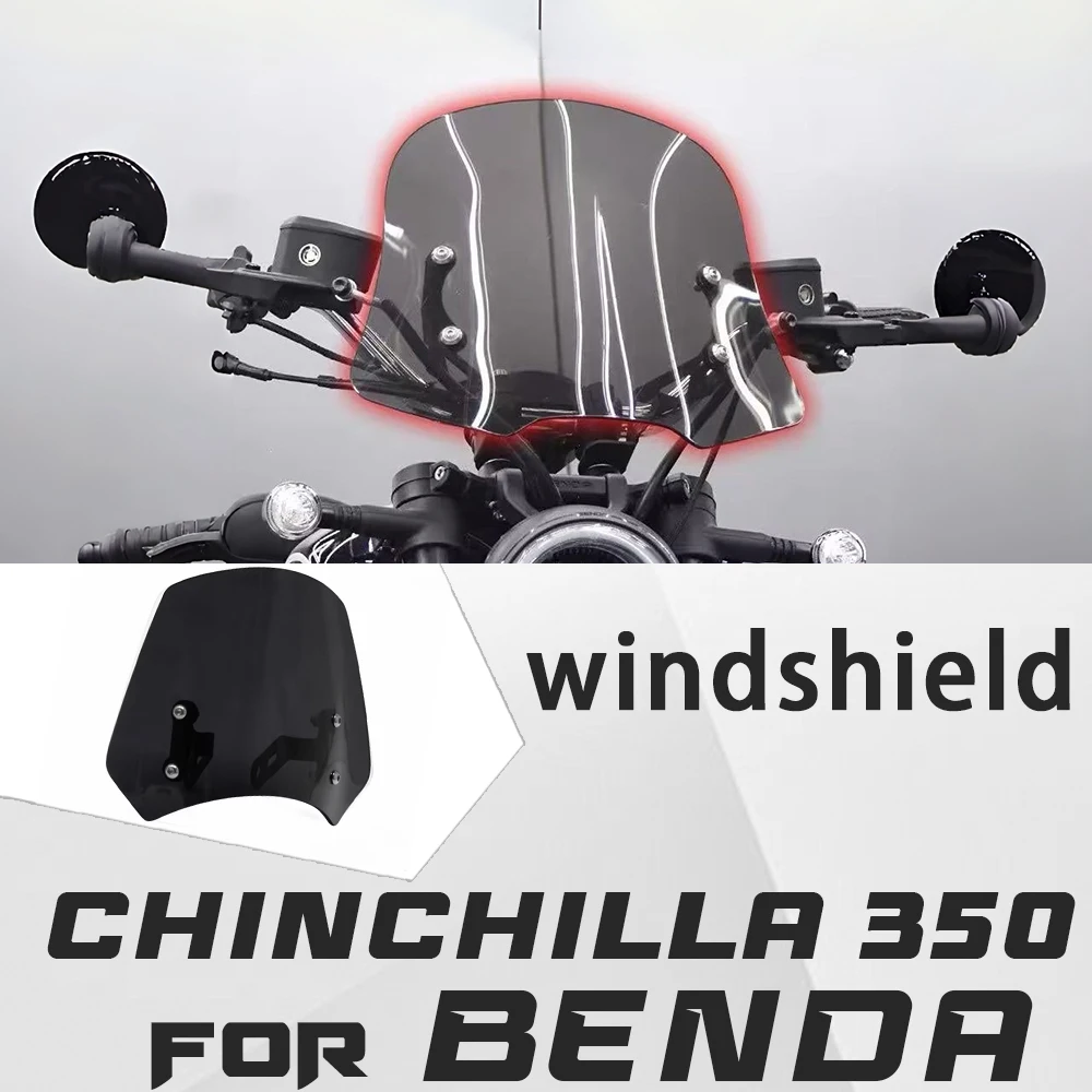 For Benda Chinchilla 350 Clear Wind Shield High Definition Front Fairing Wind Deflector