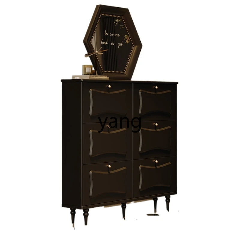 

Шкаф для обуви LXL в стиле ретро для небольшой квартиры, новинка 2024, ультратонкая Сменная обувь для гостиной, двери, коридора