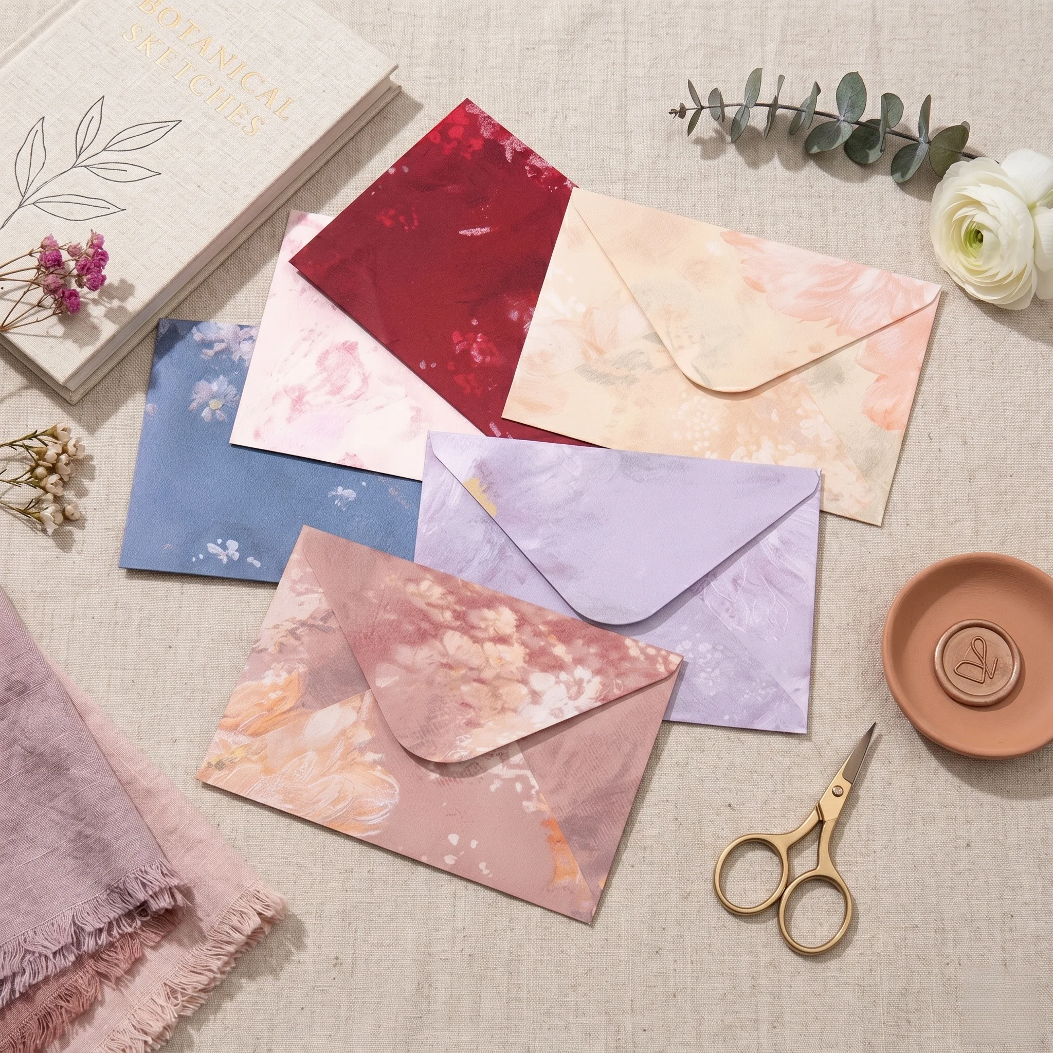 

Dreamy Spring Aesthetic Vintage Envelope Letter Paper Set, Premium Chinese Style for Wedding Birthday Invitation Greeting Cards
