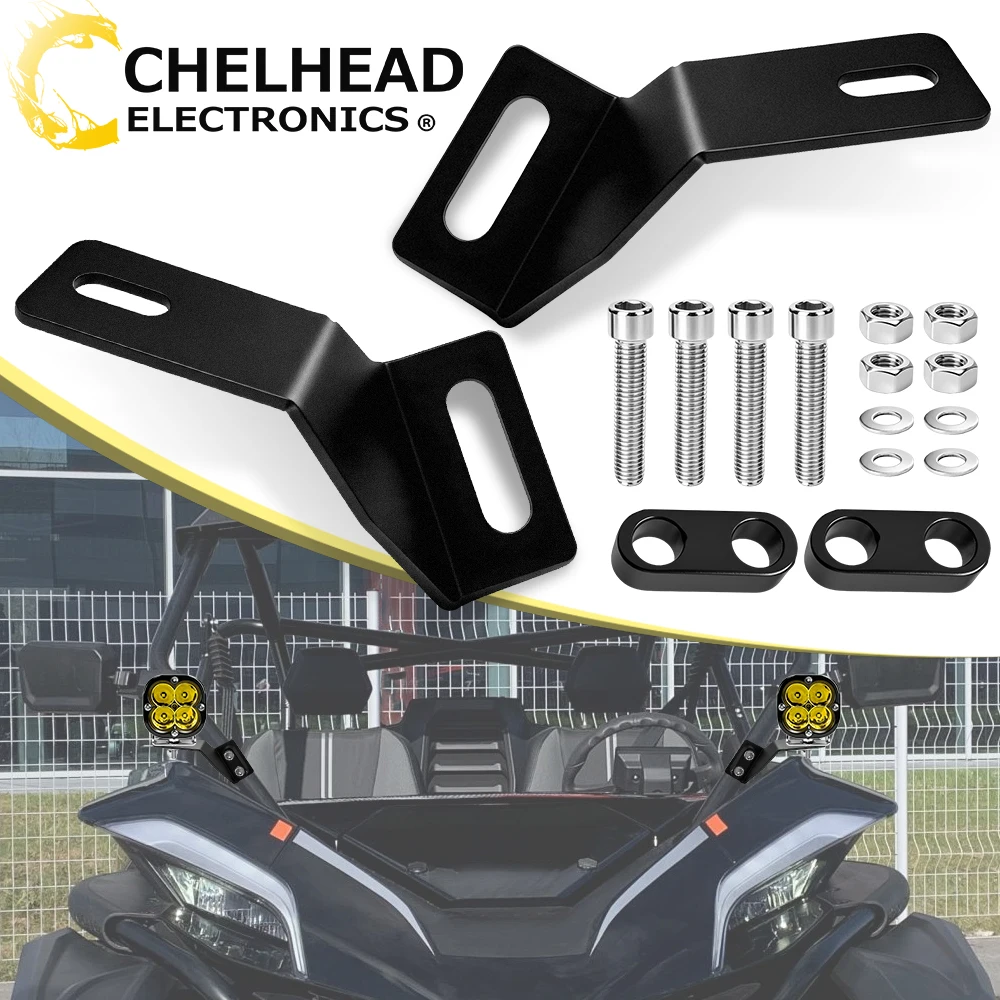 LED Cube Work Light Pod A-Pillar Mounting Holder, Auxiliary Driving Light Bracket Accessories for CFMOTO ZFORCE 1000 Sport R