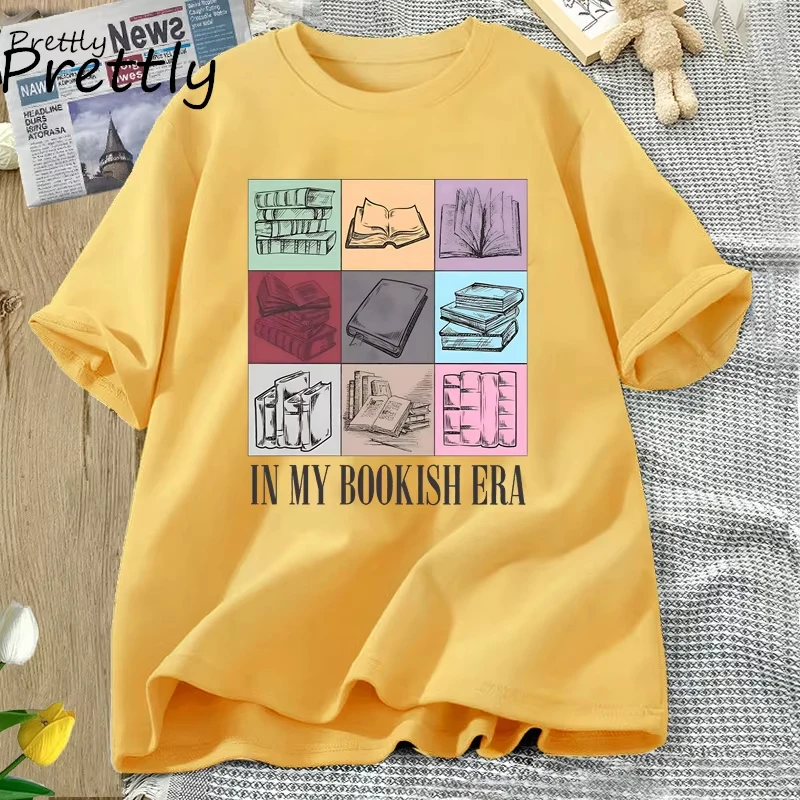 In My Bookish Era T-shirt Retro Romance Smut Reader Graphic T-shirts Book Lover Bookish T Shirt Summer Cotton Woman Clothes Tops