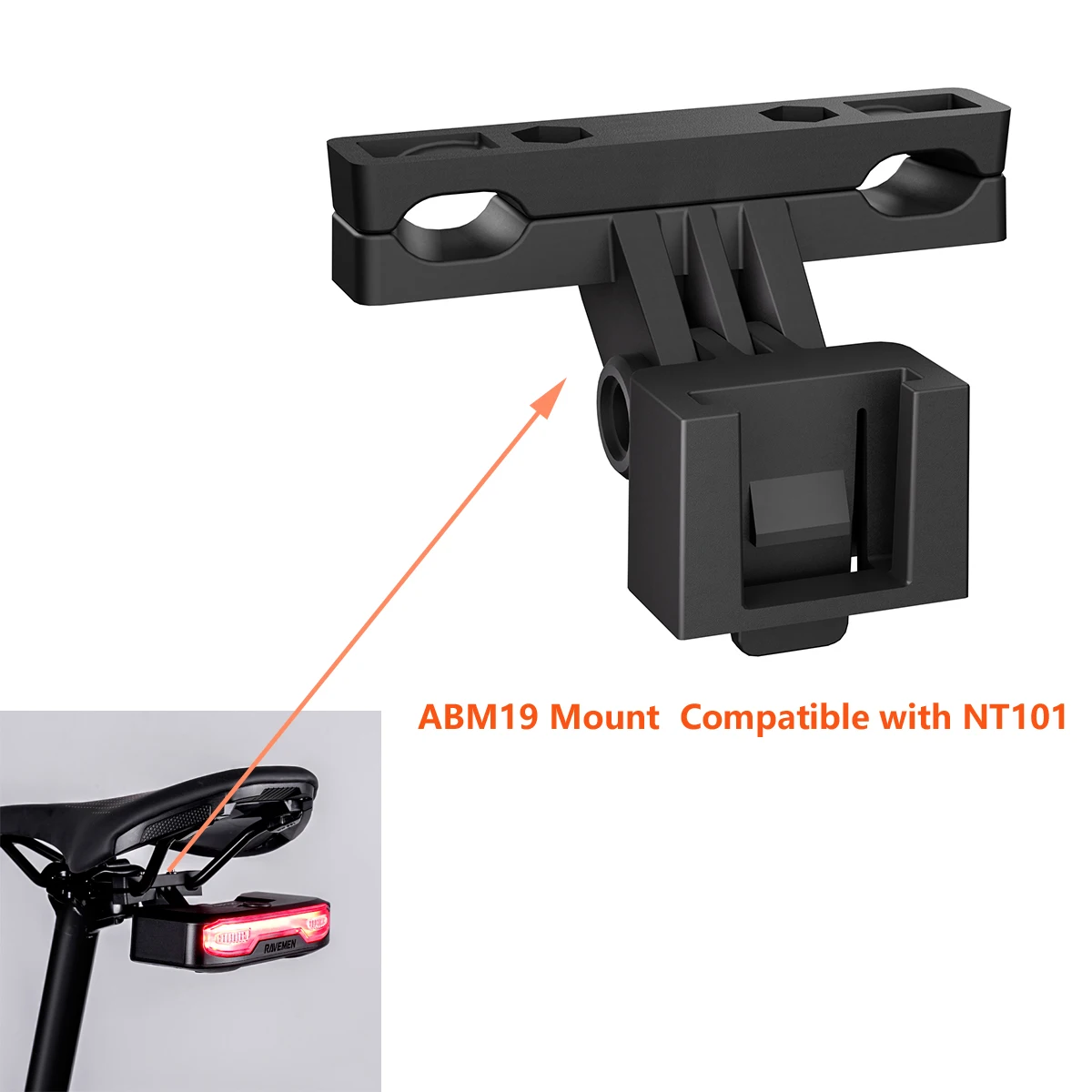 Suporte de Selim RAVEMEN ABM19 Compatível com Luz Traseira RAVEMEN NT101 Suporte de Selim RAVEMEN ABM19 Compatível com Luz Traseira RAVEMEN NT101