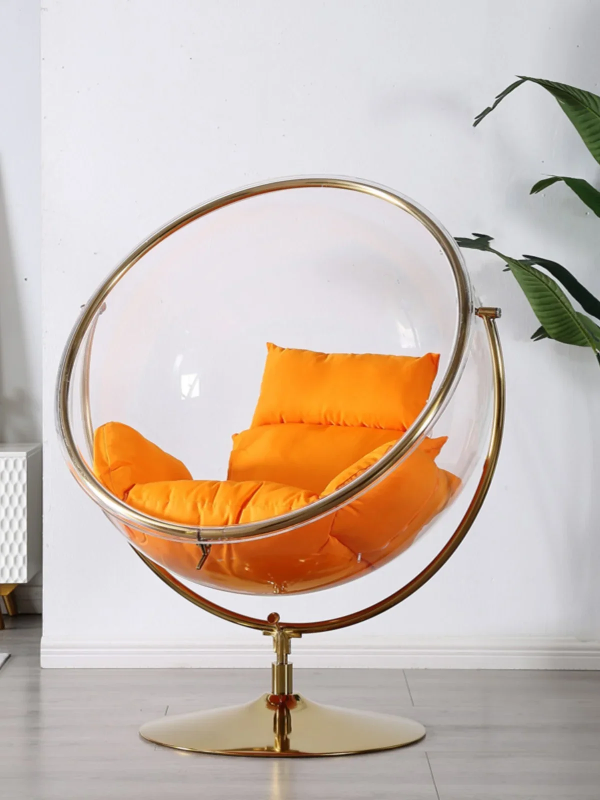 Bubble hanging chair, hemispherical chair,  acrylic hanging basket, swing, spherical hanging ball, glass space chair