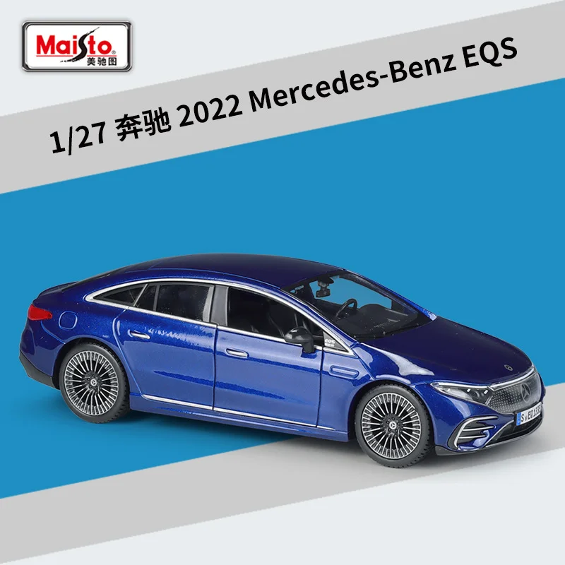 Maisto 1:27 2022 Mercedes-Benz EQS New Energy Car Model Diecast Alloy Metal Toy Vehicles Car Model Simulation Childrens Toy Gift