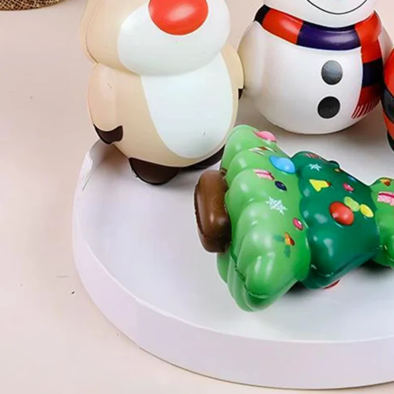 

4 шт., Рождественская елка, Санта-Клаус, Лось, Снеговик, сжимающая игрушка, милый мультяшный медленный отскок, мягкие игрушки, игрушки для снятия стресса, рождественские подарки