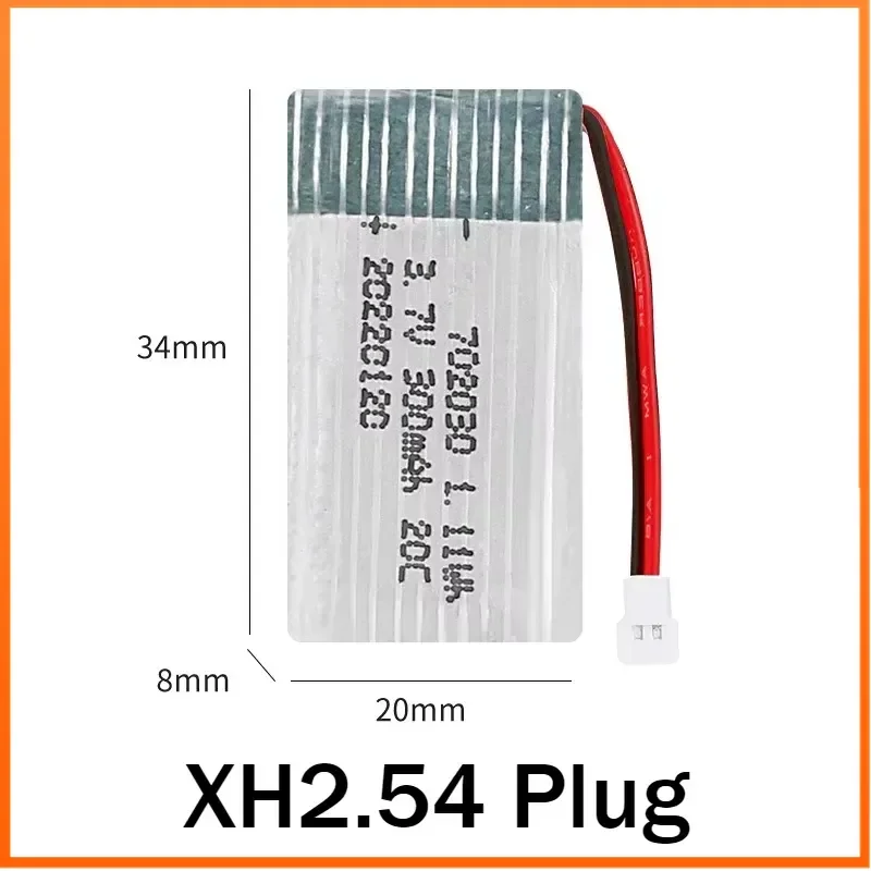 702030 3.7V 300mAh Battery For Hubsan H107 Syma X11C FY530 Udi U816 U830 F180 E55 FQ777 FQ17W RC Drone Rechargeable Batteries