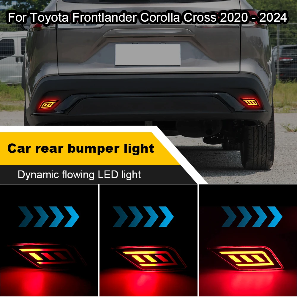 Car Rear Bumper Reflector Light Tail Brake Lamp For Toyota Frontlander Corolla Cross 2020 2021 2022 2023 2024