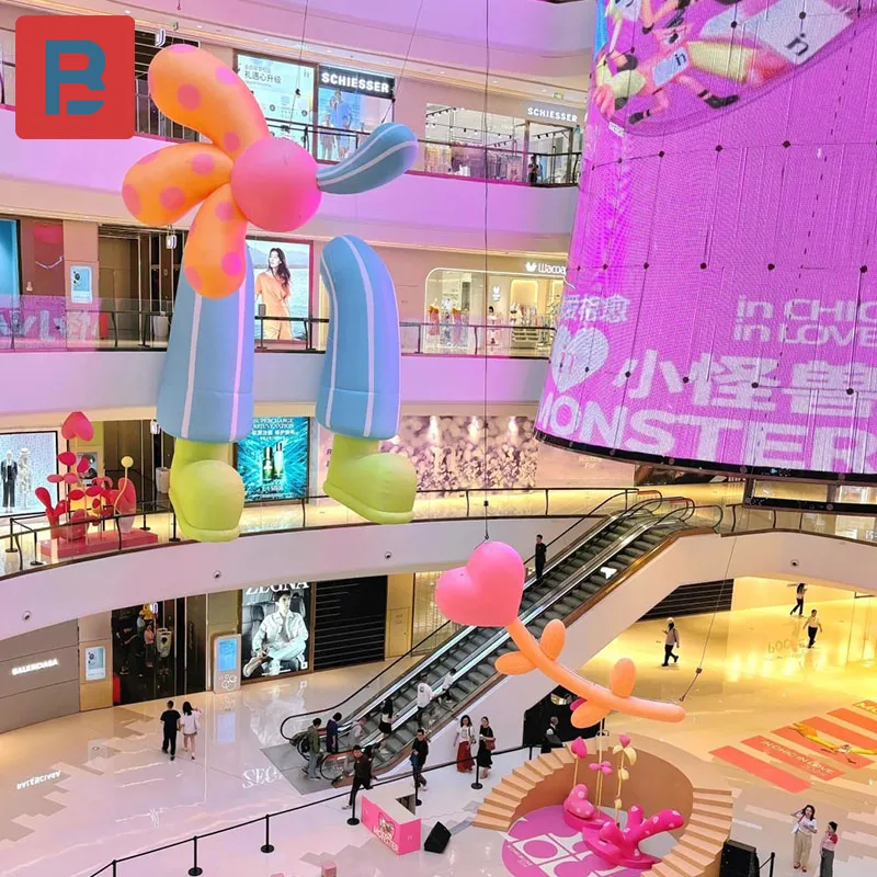 

Inflatable cartoon heart flower shoes air model shopping mall atrium hanging creative personality fantasy event planning