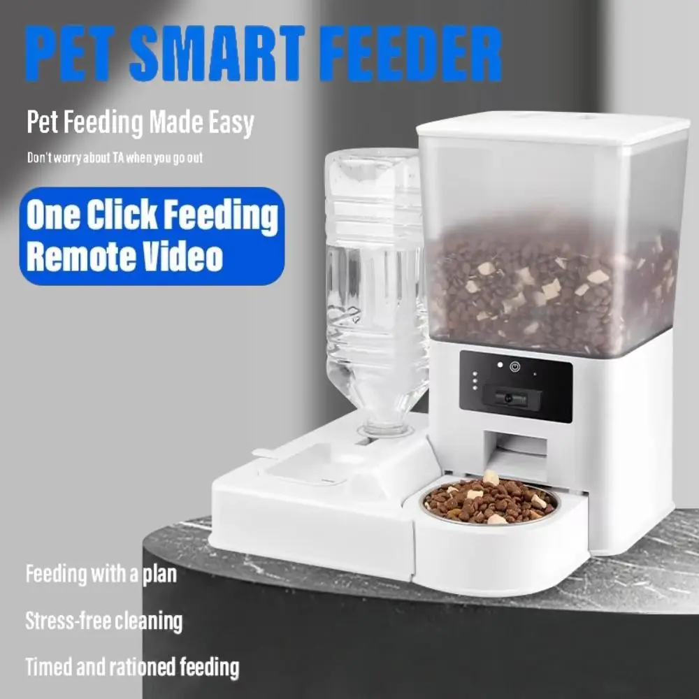 New Smart Pet Feeder APP Automatic Dry Food Bowl WiFi Video Cat Food Dispenser