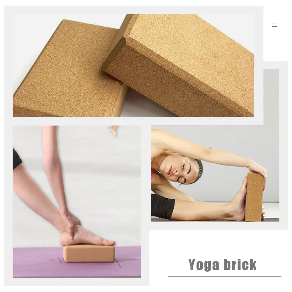 Natural Oak High Density Yoga Training Brick Yoga Equipment Support Stability Exercise Tool Brick for Dancers