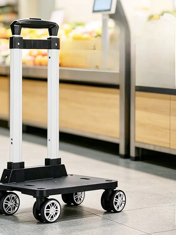 aluminum-alloy-foldable-shopping-cart-with-pull-rod-universal-wheels-stacking-hand-pulled-luggage-cart-for-home-use