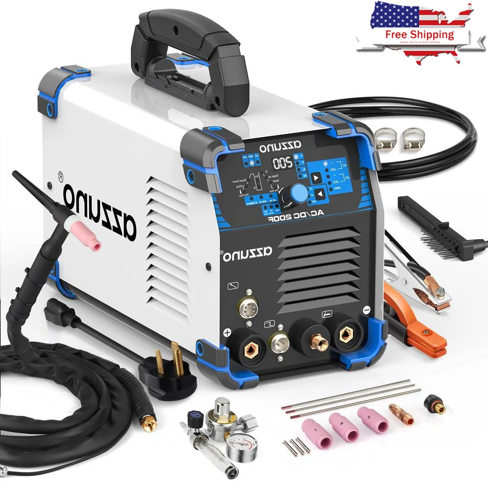 200A AC/DC TIG Welder with Pulse 7-in-1 Multifunctional Aluminum Welding Machine Pulse TIG/Spot TIG/Stick Welder Precision