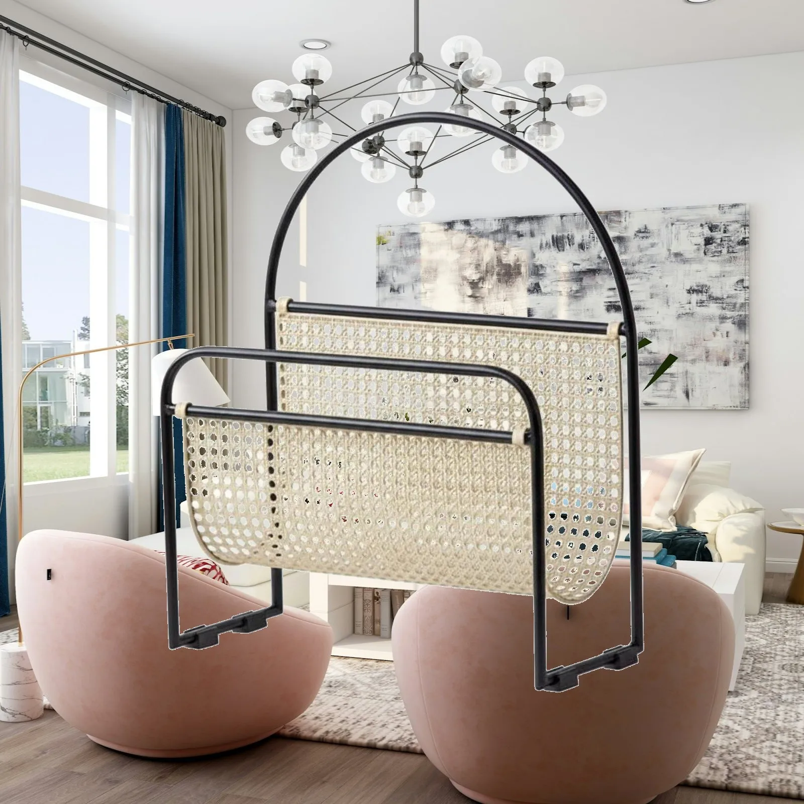 minimalist-woven-fabric-magazine-rack-space-saving-storage-basket