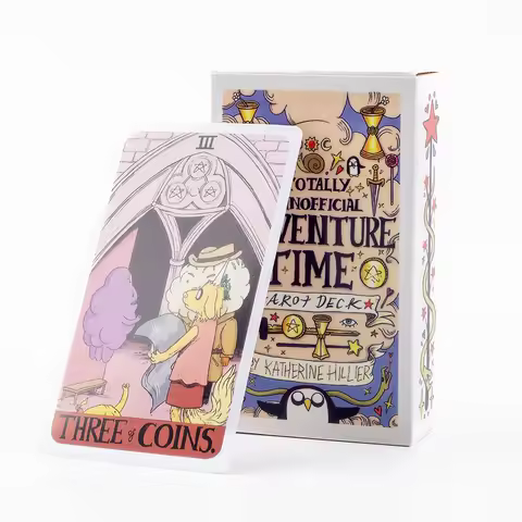 A Totally Unofficial Adventure Time Tarot Deck 78Pcs English Visions Divination Edition Deck Board Playing Games 10.3*6cm TK118K
