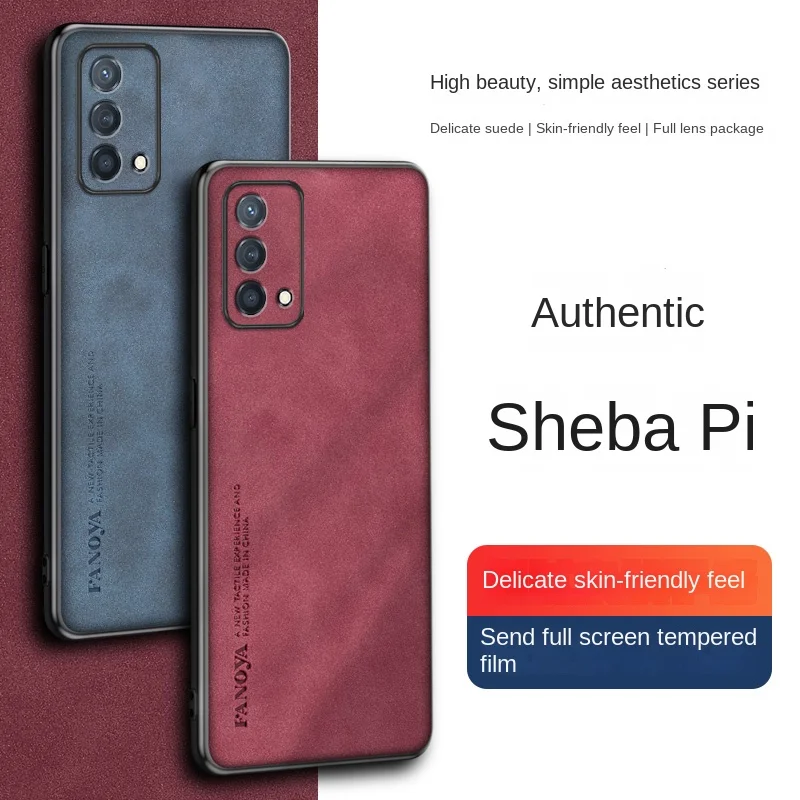 Realme GT Master RMX3363 RMX3360 Case PU Leather Surface Hard PC Back Cover Shockproof Matte Case for Realme GT Master Edition