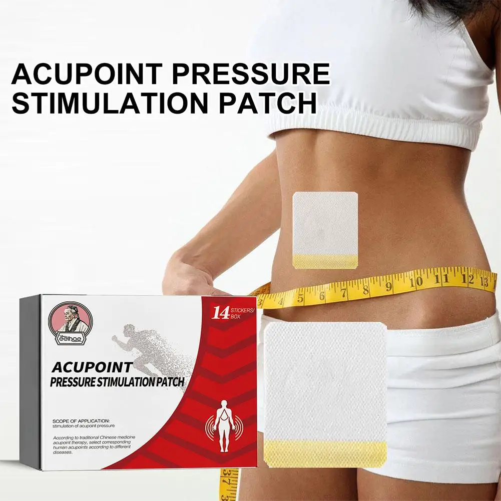 14Pcs Acupoint Pressure Stimulation Patch Diabetic Paste Acupoint Pressure Patch Paste Leg Soothing Patches Massage Treat