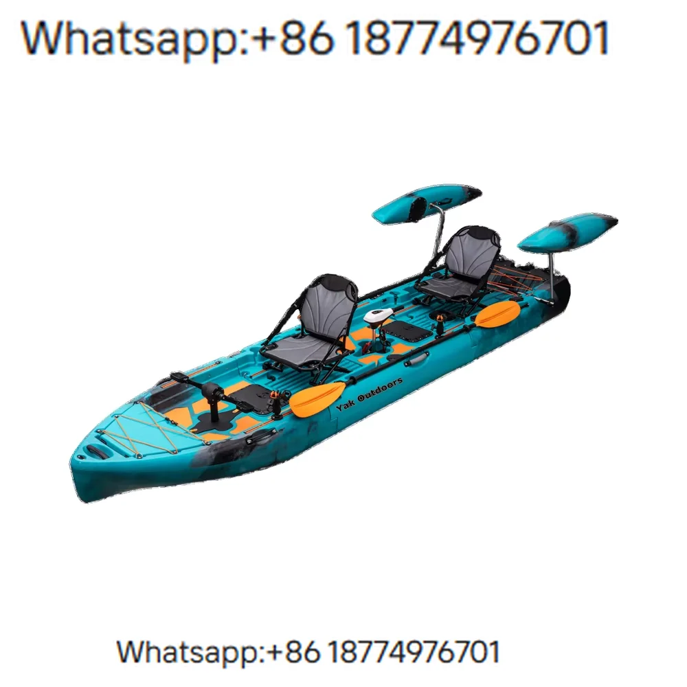 CE Certified 10ft Modular Single Ka Pedal Propeller Fin Drive LLDPE Hull Material Electric Sport Fishing Rowing Boats