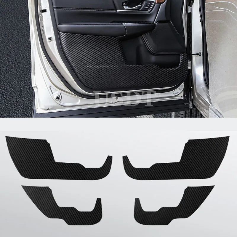 

Leather Carbon Fiber Sticker Door Anti Kick Mat For Honda CRV CR-V URV UR-V 2023 2022 2021 2020 2019 2018 Accessories