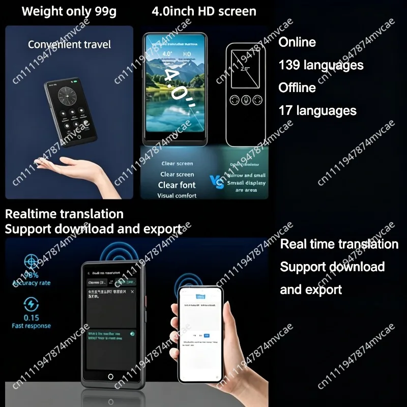 Smart Audio Translator JMF6 with 139 Languages Real Time Voice Translation for Travel Business